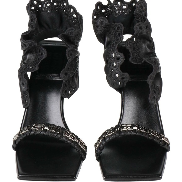 Givenchy Black Ruffled Heels - Picture 4 of 7